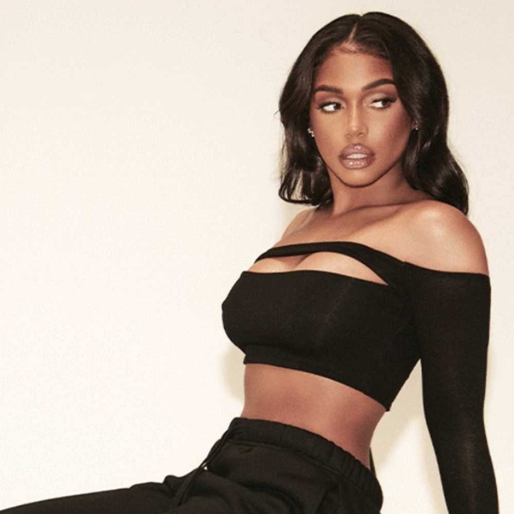 Naked Wardrobe long Sleeve Black Crop top